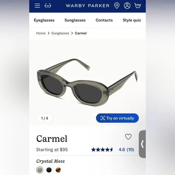 Warby Parker Green Carmel Sunglasses - Picture 8 of 9